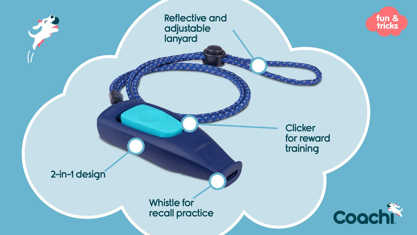 Coachi | Whistle & Clicker Combined Dog Training Tool | WhizzClick