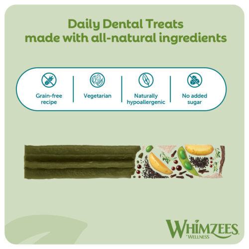 Whimzees Stix Natural Veggie Dental Chew for Dogs