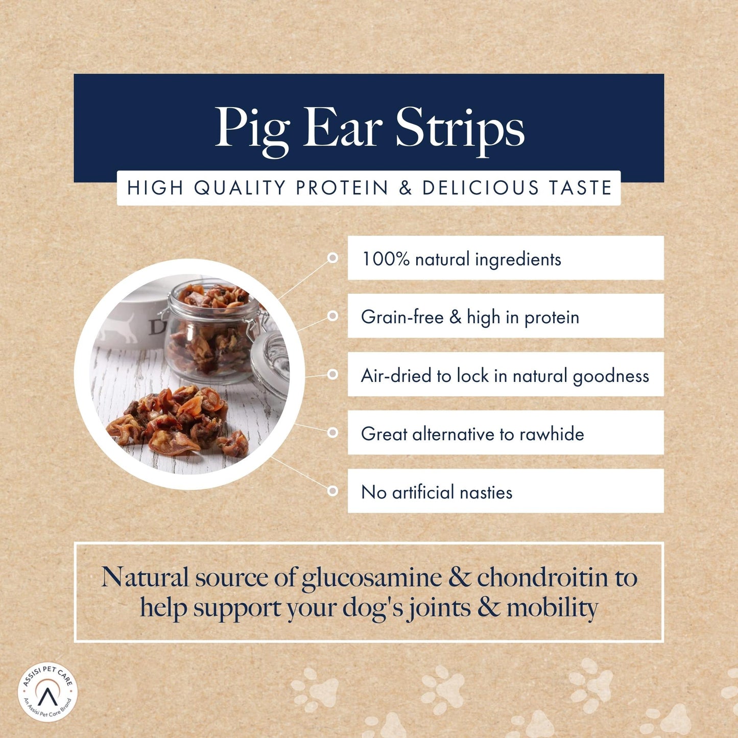 Hollings Pig Ear Strips for Dogs 🐮 100% Pork Natural Treats