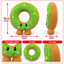 Festive Green Donut Latex 🍩 Dog Toy by Happy Pet