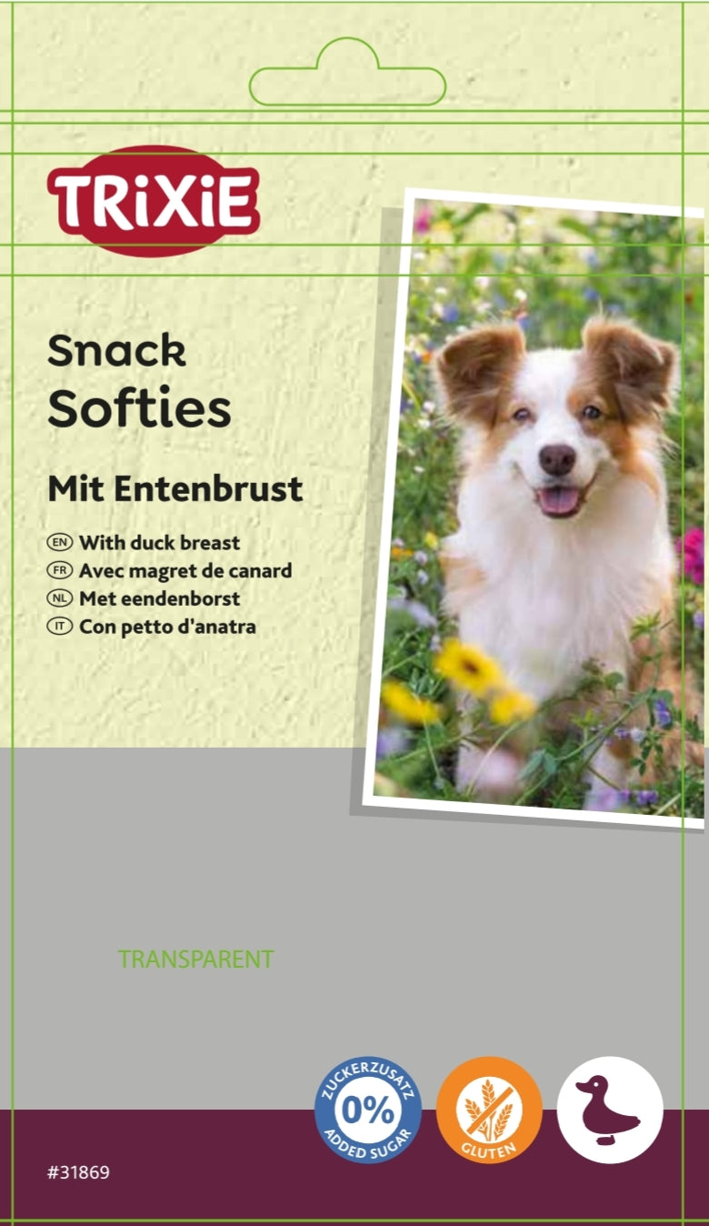 Trixie Snack Softies With Duck Breast Gluten Free Meaty Dog Treats