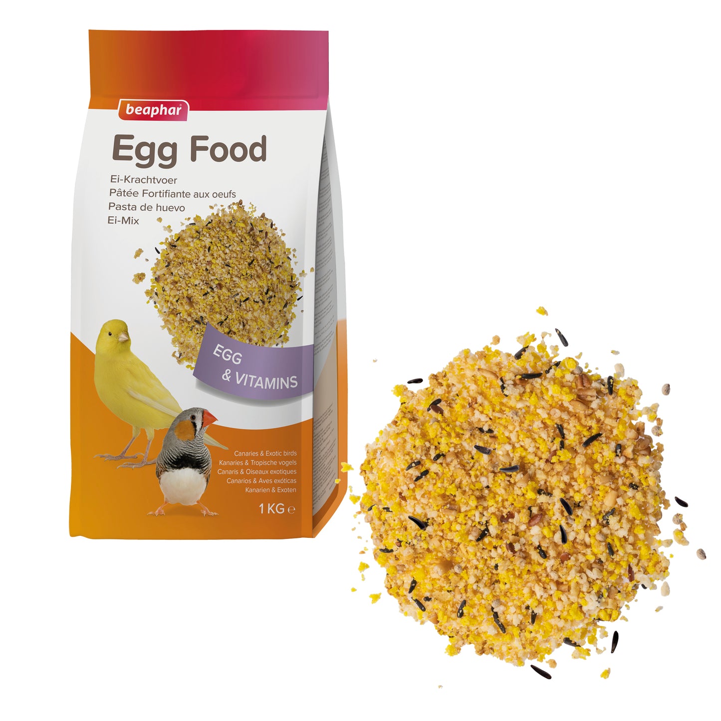 Beaphar Egg Food for Canaries 🐤 & Exotic Birds | High Protein Bird Supplement 1kg
