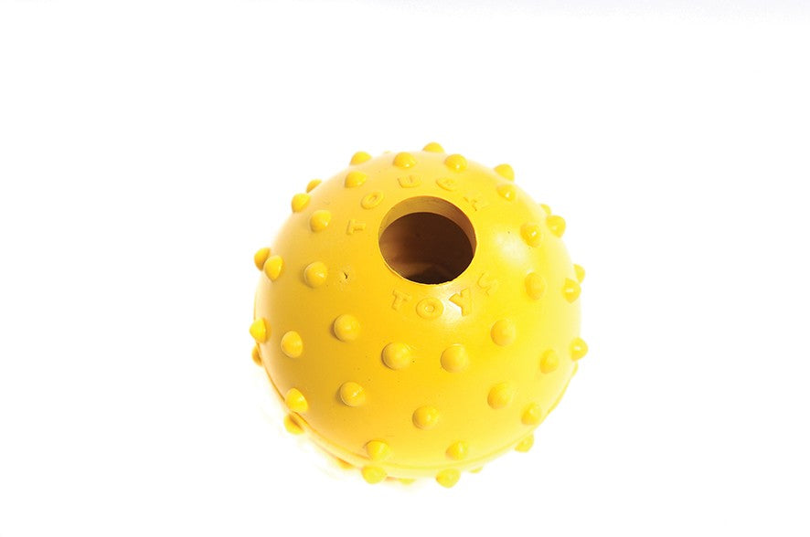 Happy Pet | Rubber Studded Ball with Bell | Tough Dog Toy
