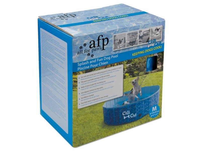AFP Chill Out Dog Paddling Pool | Portable Summer Fun (Medium & Large) | Ireland & UK