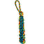 Colorful braided rope toy on a white background