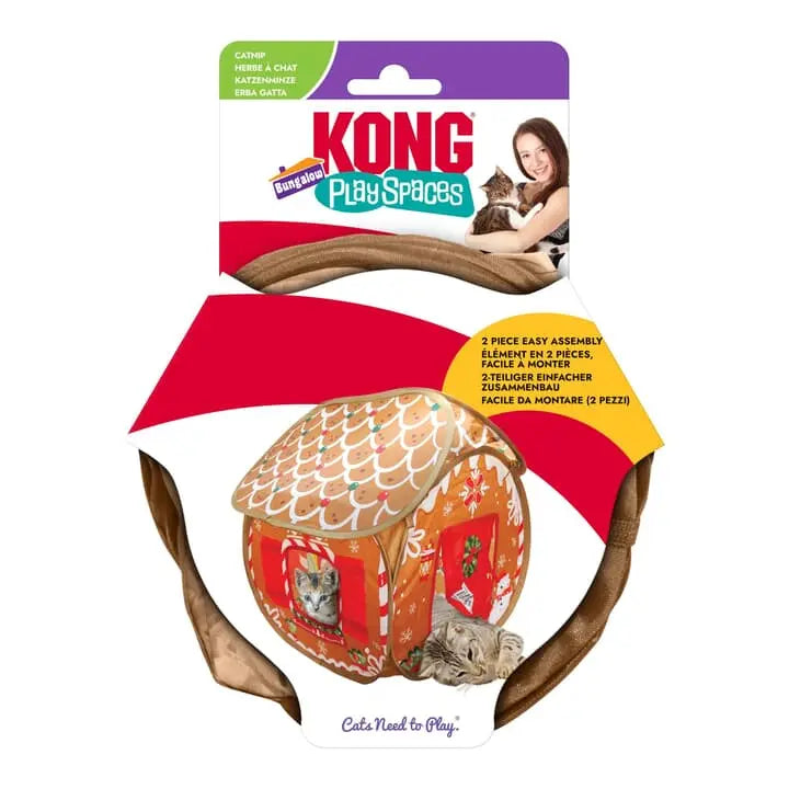 KONG Cat Play Spaces Christmas Gingerbread House