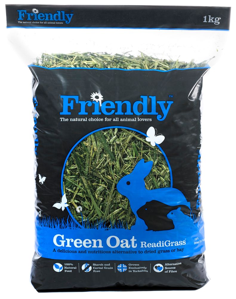 Friendly Green Oat ReadiGrass Premium Forage for Small Pets 1kg