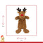 Ralph Reindeer Multi Squeaker 🦌 Dog Toy by Happy Pet