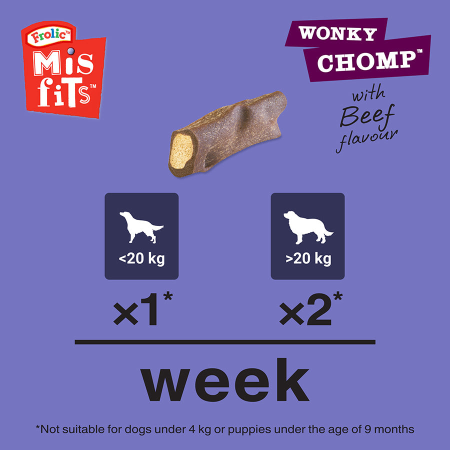 Misfits Wonky Chomp Liver Dog Chew (Medium)