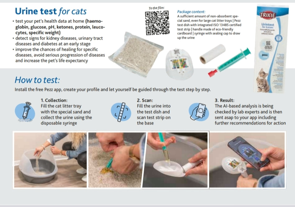 PezzLife Worm Test for Cats – Home Parasite Test Kit for Roundworms, Whipworms, Hookworms, Coccidia & Giardia