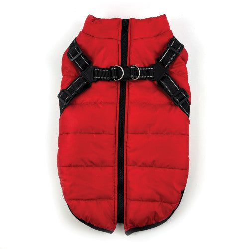 Happy Pet Red Harness Jacket | Warm Dog Coat