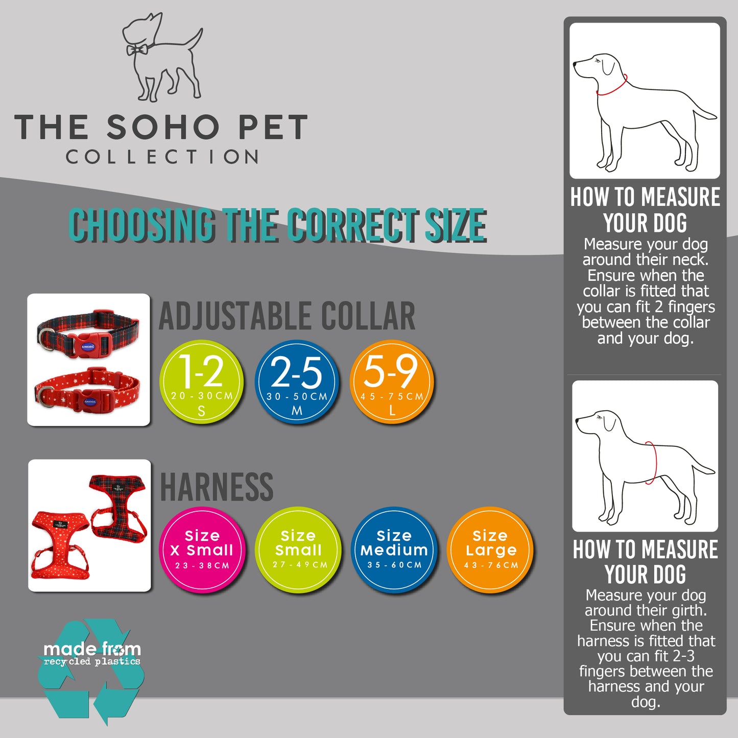 Ancol | Soho Collection | Nylon Adjustable Dog Collar | Dalmatian Spotted Pattern