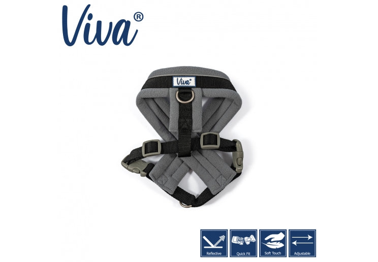 Ancol | Adjustable Dog Harness | Viva Reflective Padded - Black