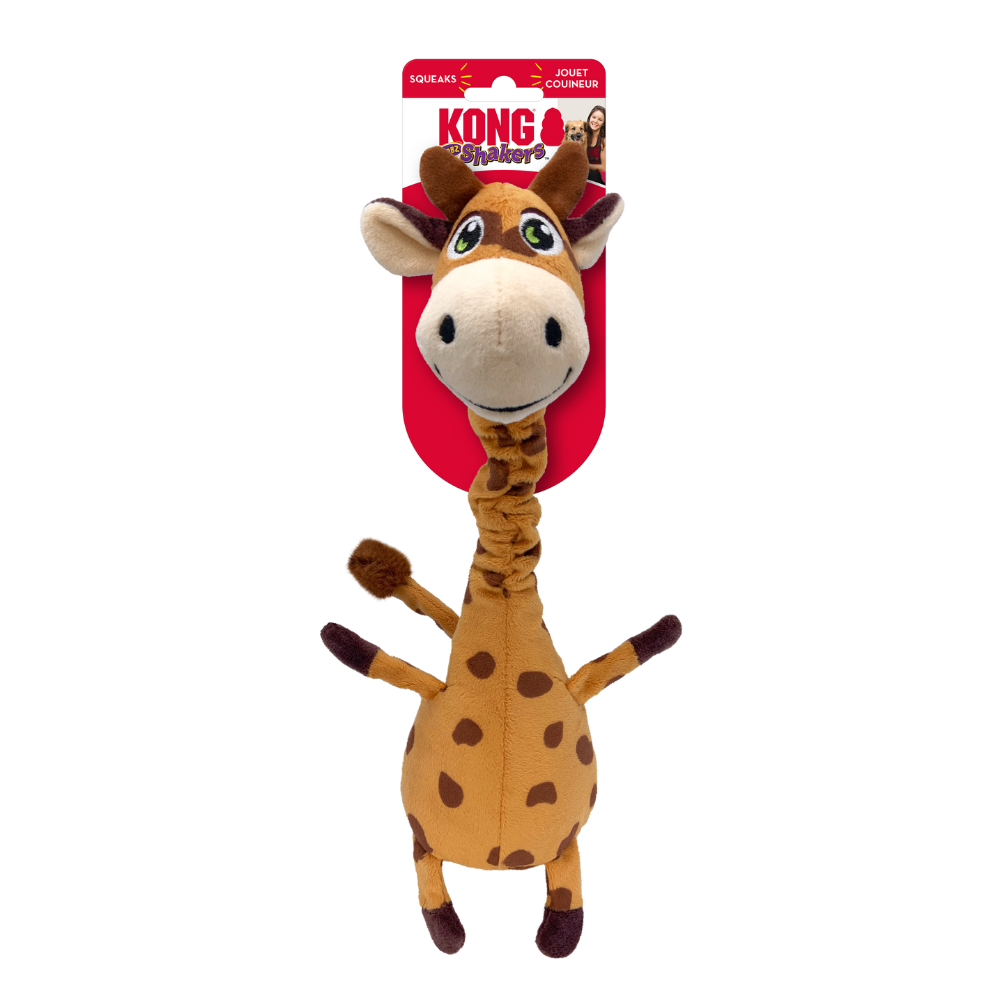 KONG Shakers Bobz Giraffe | Soft Dog Toy