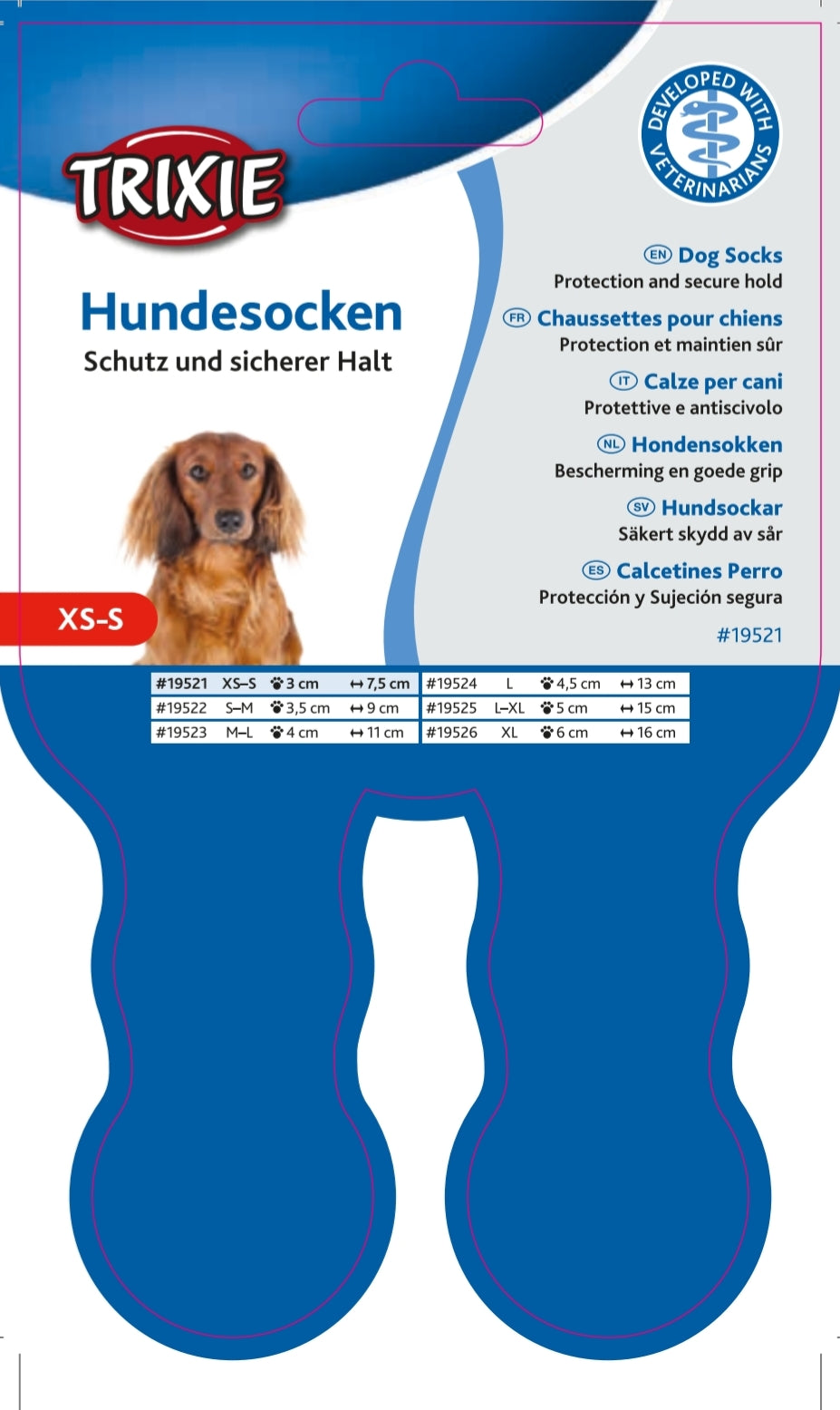 Trixie Non-Slip Dog Socks | Paw Protection & Anti-Slip Grip for Indoor Floors (2 Pack)
