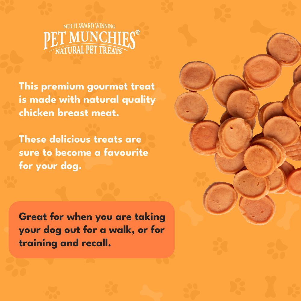 Pet Munchies Chicken Chips | Natural Meaty Dog Treats - 100g