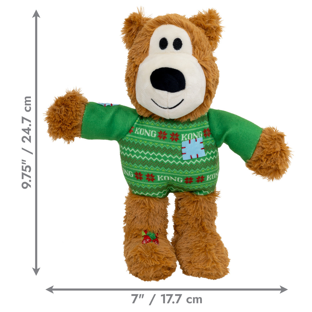 KONG Holiday Wild Knots Sweater Bear 🐻 Christmas Dog Toy