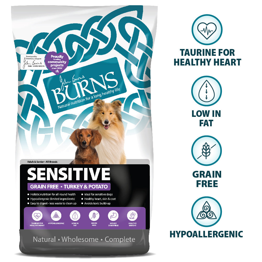 Burns Turkey & Potato Adult Sensitive Original Holistic Grain Free Dry Dog Food