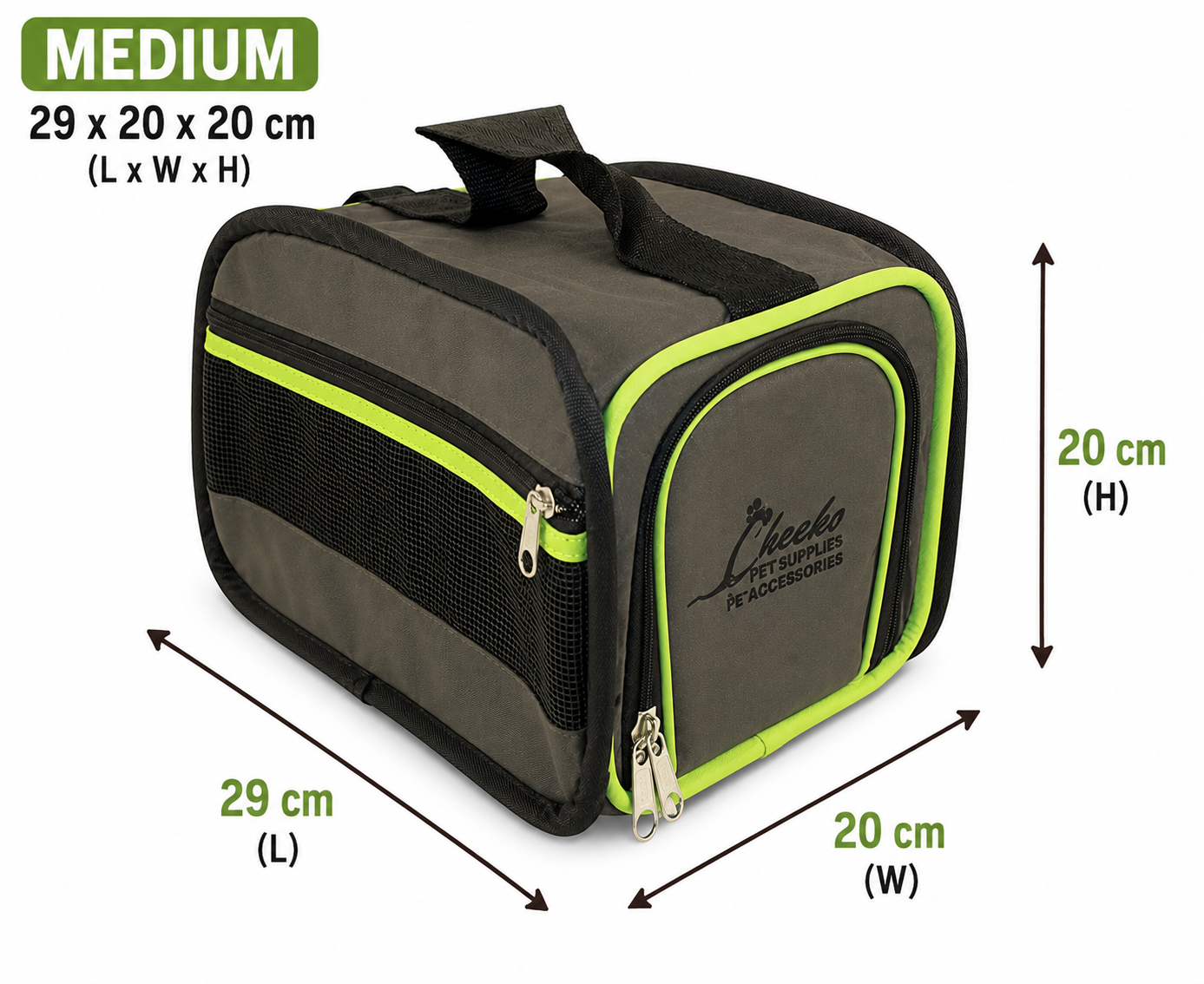 Cheeko Easy-Up Mini Pet Transporter | Portable Fabric Small Animal Carrier