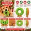 Festive Green Donut Latex 🍩 Dog Toy by Happy Pet