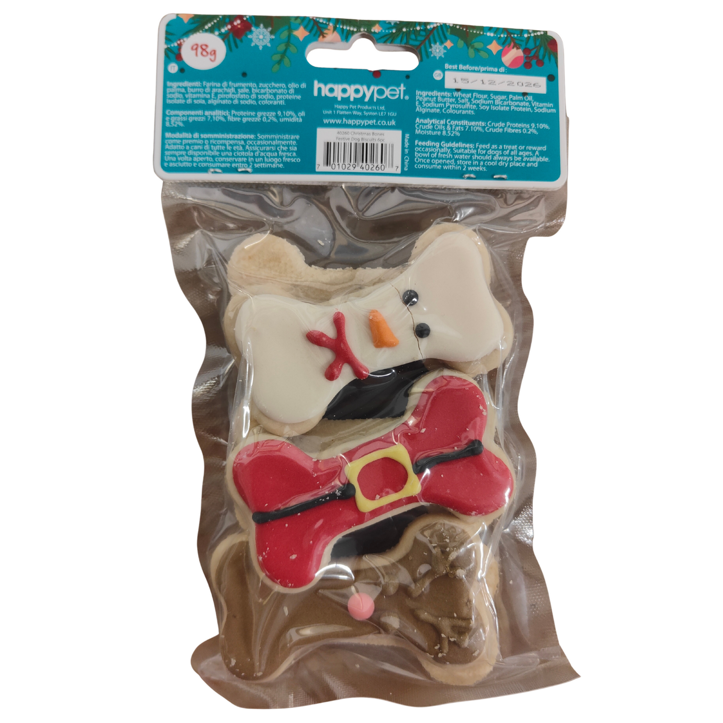 Happy Pet Christmas Bones | Festive Dog Biscuits