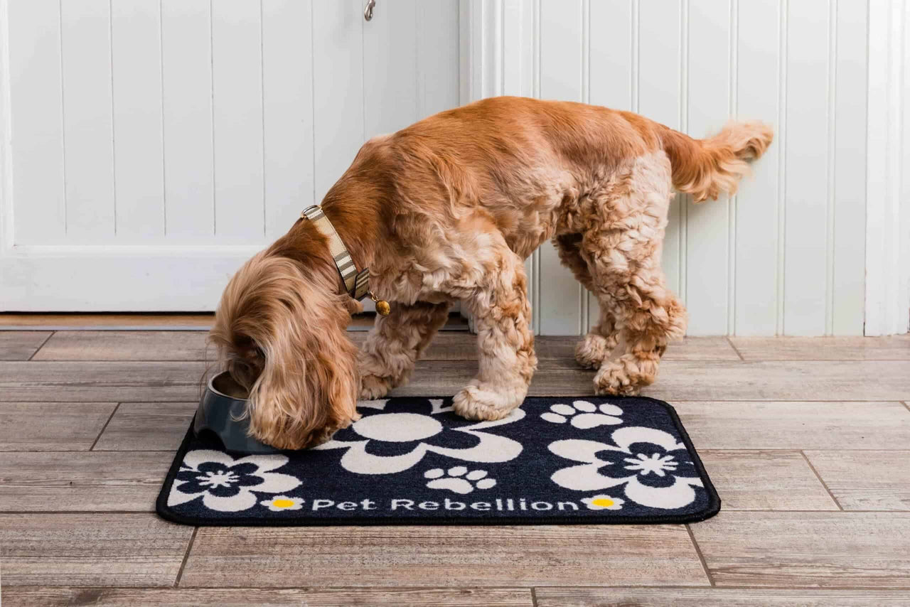 Dinner Mate Absorbent Food & Water Bowl Mat by Pet Rebellion