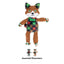 KONG Holiday Floppy Knots Dapper Fox & Bear Small/Medium 🎄 Assorted Christmas Dog Toy