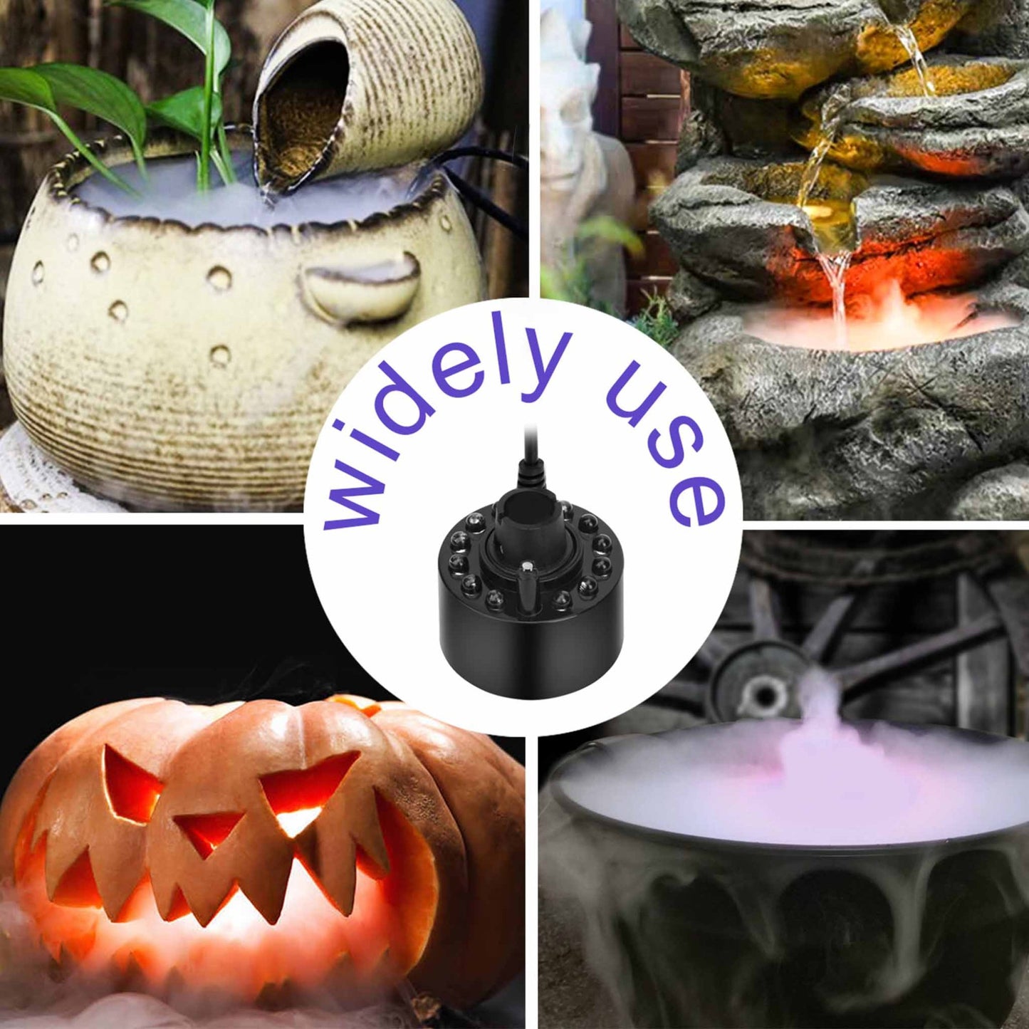 Hygger Cool Fog Mister with LED Lighting | Reptile & Amphibian Humidity Raiser