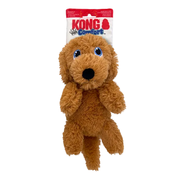 KONG Comfort Goldie | Plush Squeaky Dog Toy