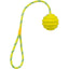 Wavy Natural Rubber Ball On Rope | Dog Training & Fetch Toy by Trixie