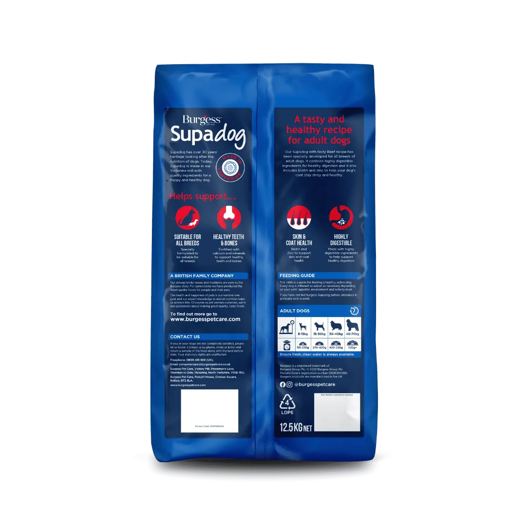 Burgess Supadog Adult Beef 🐮 Dry Dog Food