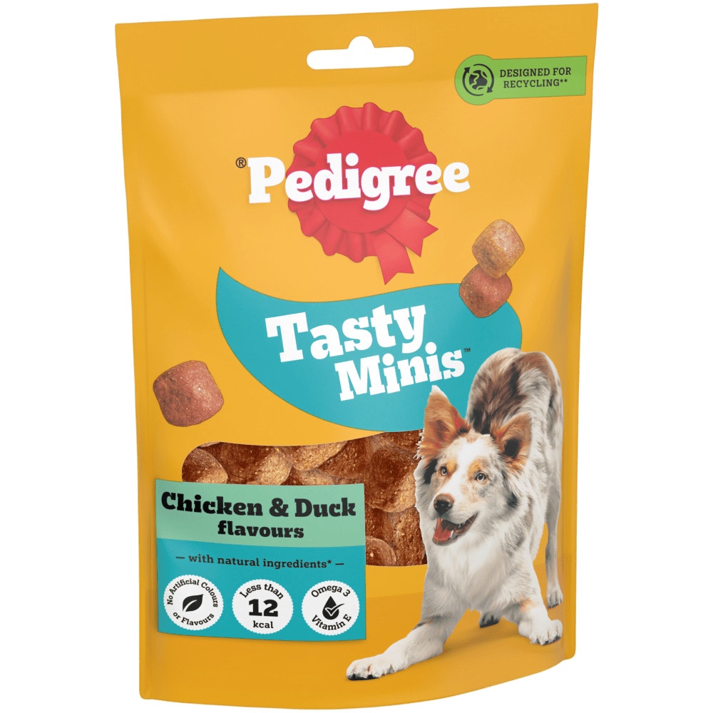 Pedigree Tasty Minis Chewy Cubes with Chicken & Duck Dog Treats (130g)