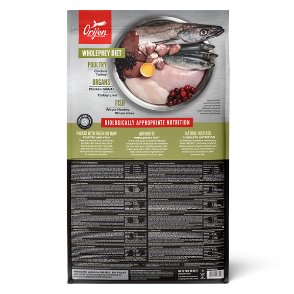 ORIJEN Senior Chicken, Turkey, Fish & Egg 85:15 Grain Free Dry Dog Food