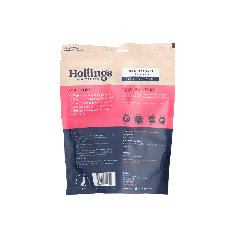 Hollings Jerky for Dogs 🐮 100% Natural Beef Treats