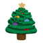 Christmas tree snuffle mat for dogs with colorful ornaments and a gold star on a white background