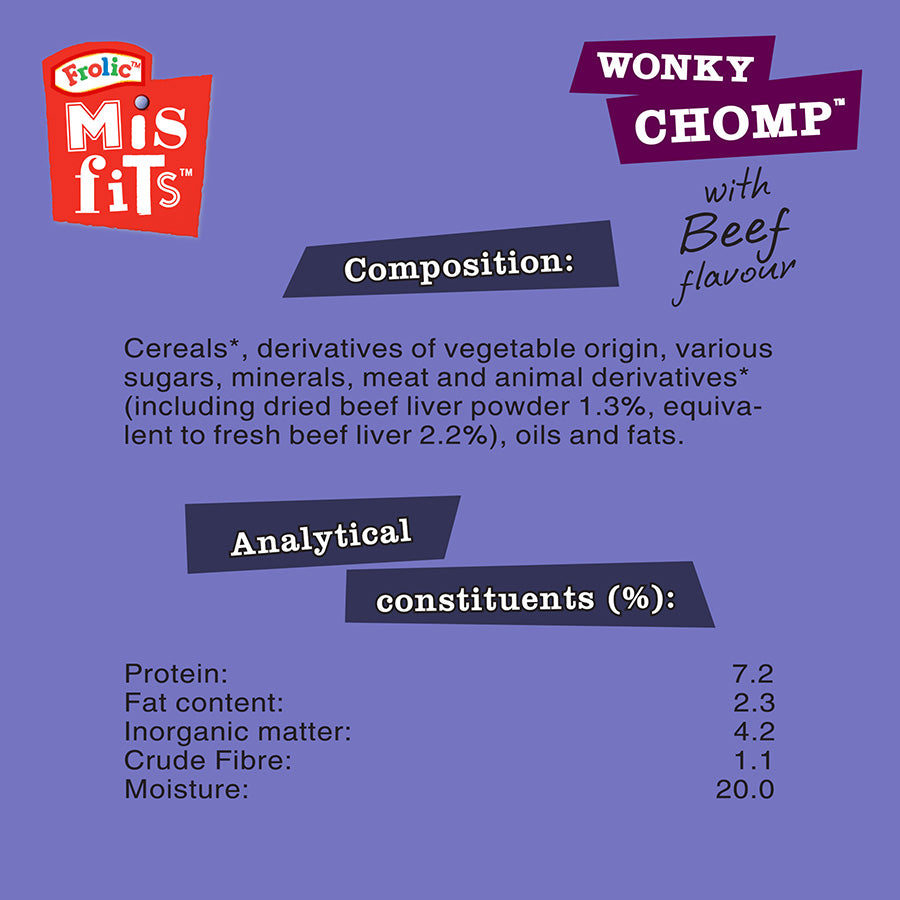 Misfits Wonky Chomp Liver Dog Chew (Medium)