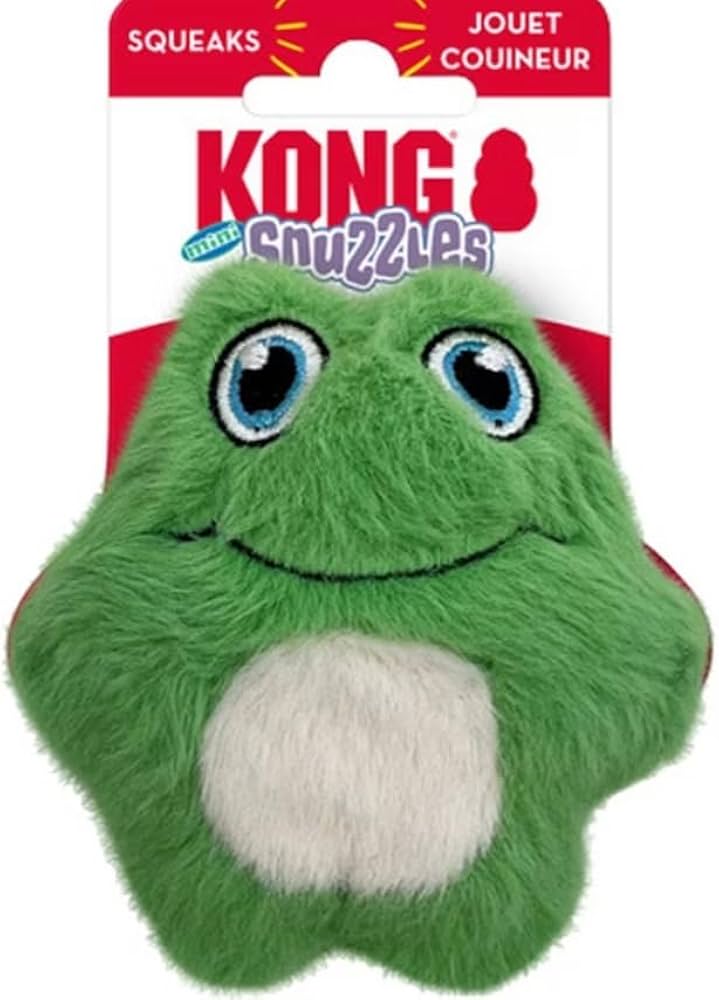 KONG Snuzzles Minis | Plush Squeaky Dog Toy (Pig & Frog Designs)