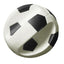 Black and white soccer ball on a white background