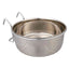 Trixie | Cage & Crate Bowl | Dog, Cat, Bird & Small Pet Stainless Steel Hook-On Coop Cup