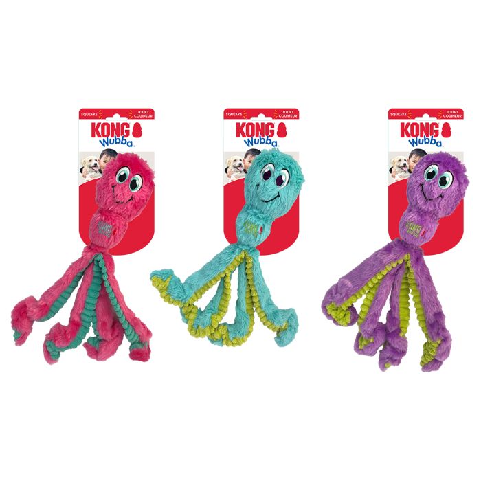 KONG Wubba Octopus | Squeaky Throw & Tug Dog Toy