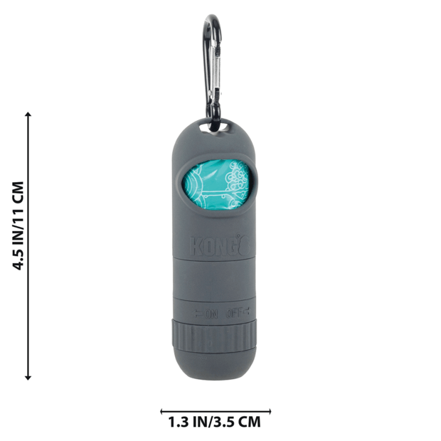 KONG | HandiPOD Mini Dog Walking Starter Kit with Poop Bags, Torch & Hand Sanitiser