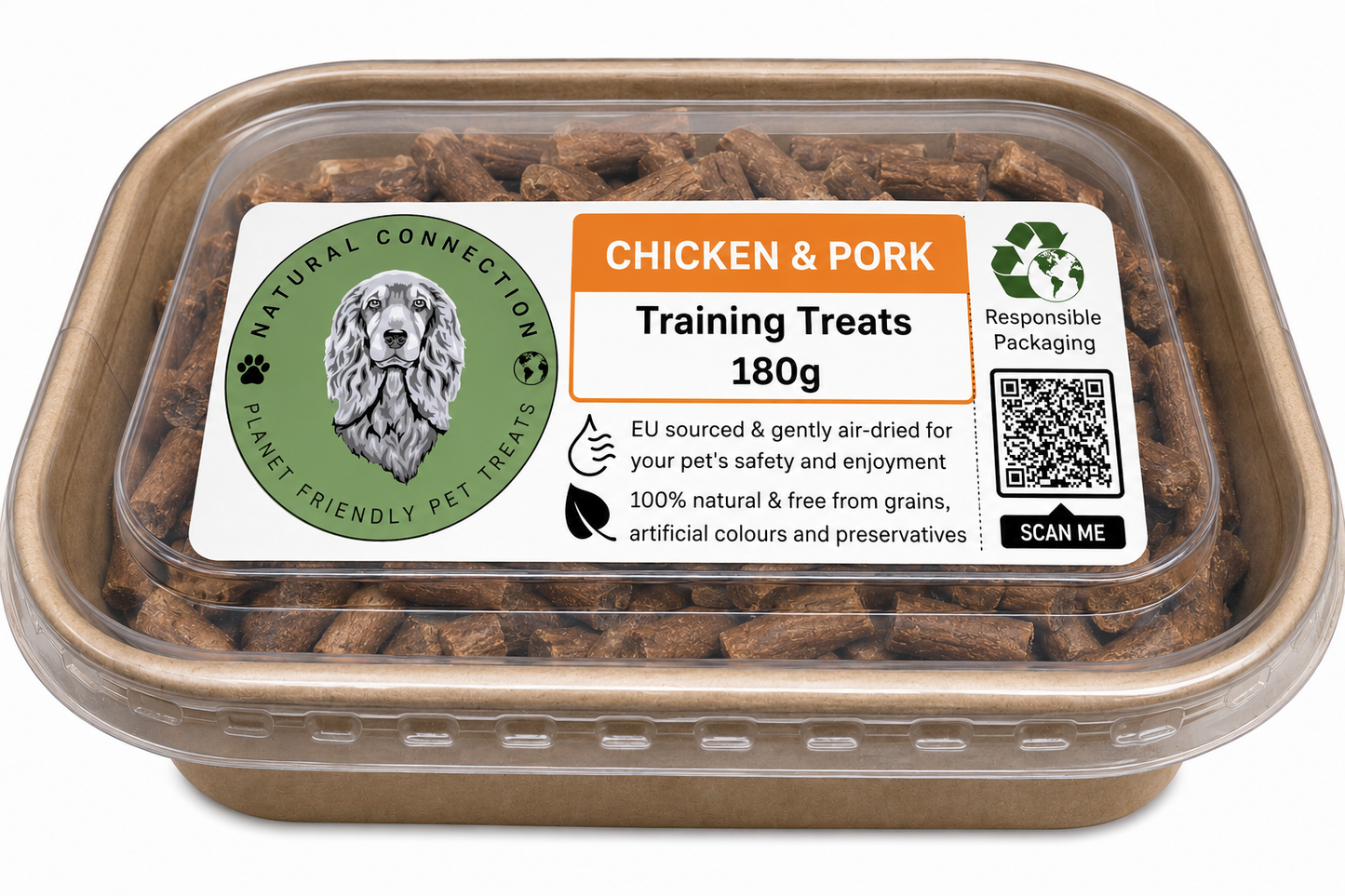 Natural Connection Grain Free Chicken & Pork Dog Training Treats 180g
