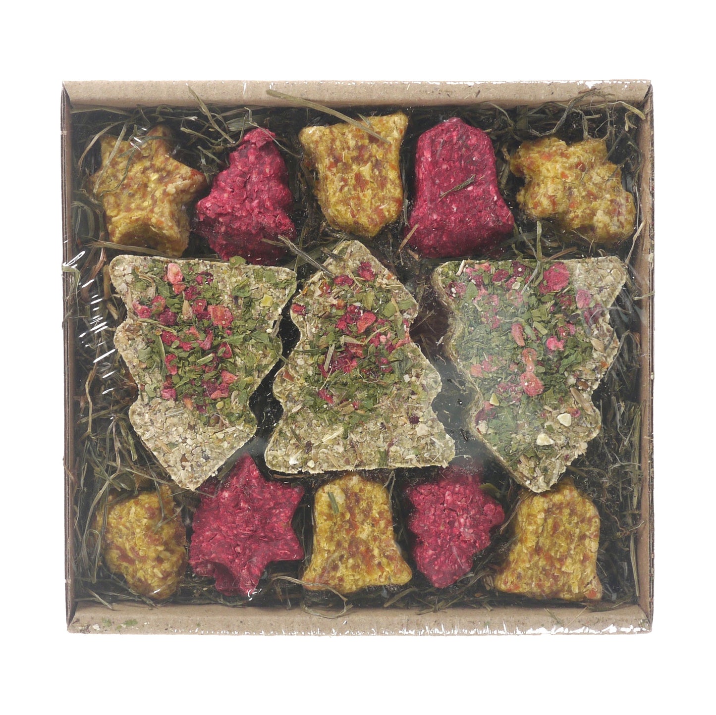 Rosewood Naturals Festive Cookies Forage Tray | Small Pet Christmas Treats