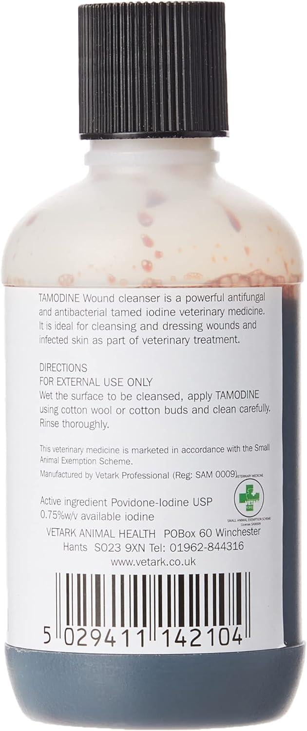 VetArk Tamodine Wound Cleanser 50ml | Antibacterial & Antifungal Povidone-Iodine Ointment