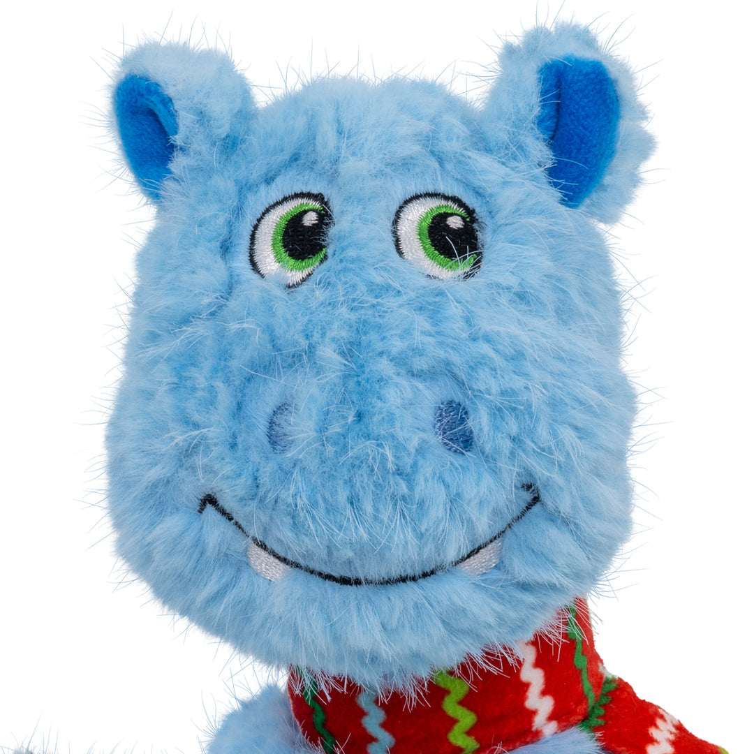 KONG Holiday Knot Belly Hippo Blue Medium/Large 🎄 Christmas Dog Toy