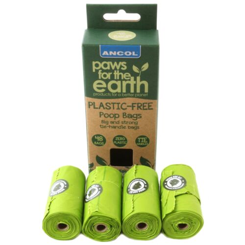 Ancol Paws for the Earth Plastic Free Poo Bags - 48 Pack