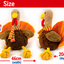 Jumbo Tommy Turkey 🦃 Plush Christmas Dog Toy by Happy Pet