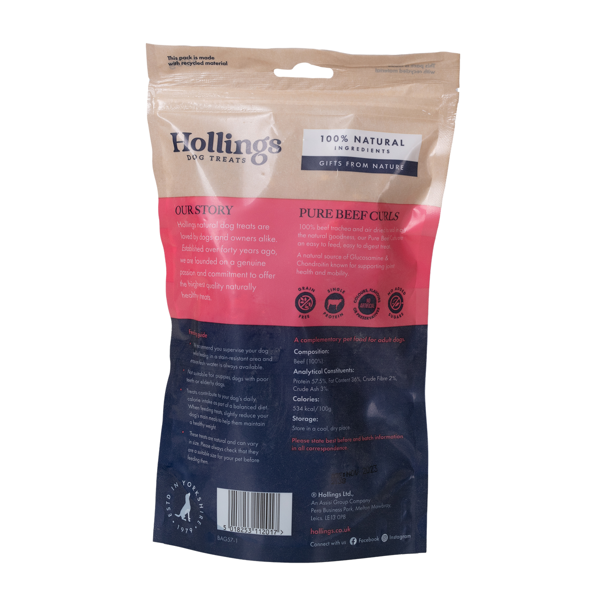 Hollings Curls for Dogs 🐮 100% Natural Beef Treats