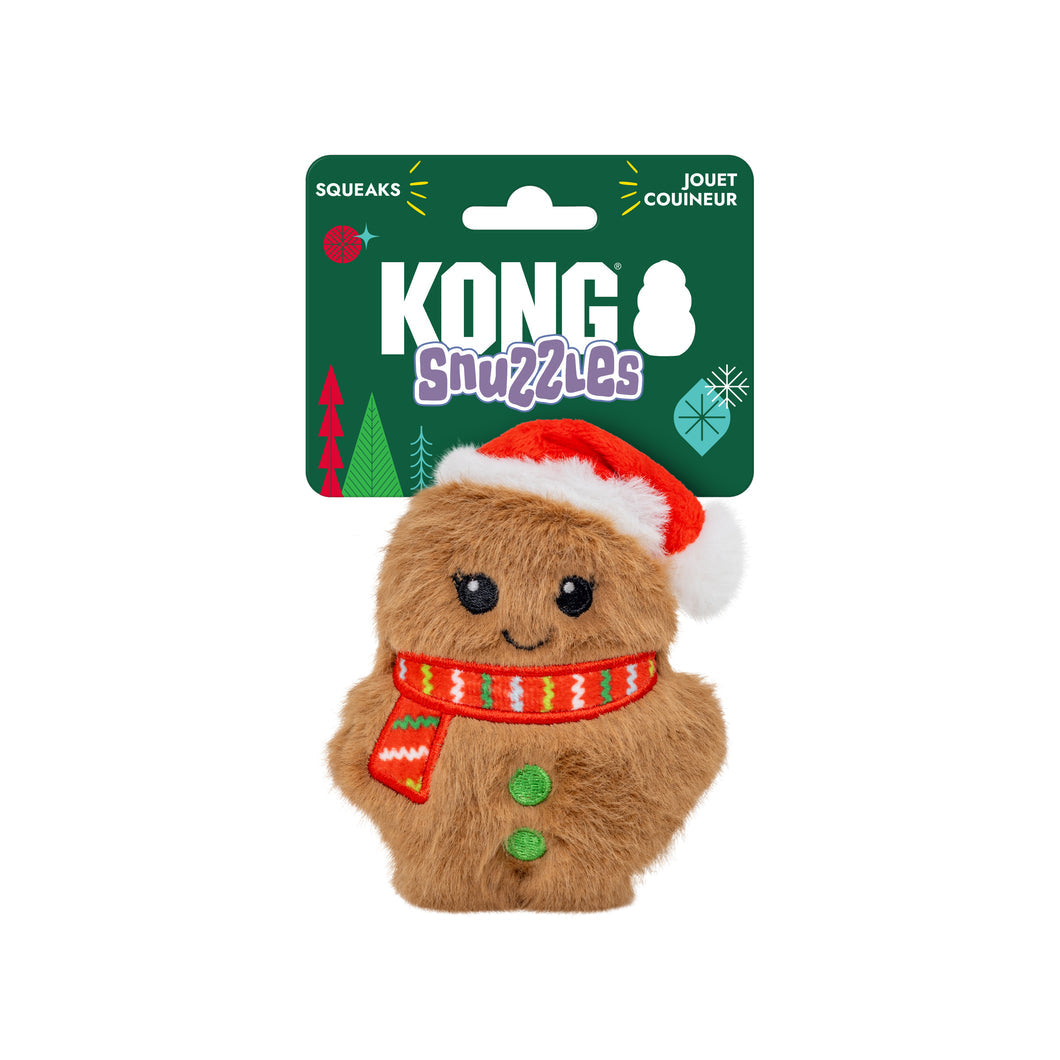 KONG Holiday Snuzzles Mini Santa Gingerbread 🧑‍🎄 Christmas Dog Toy