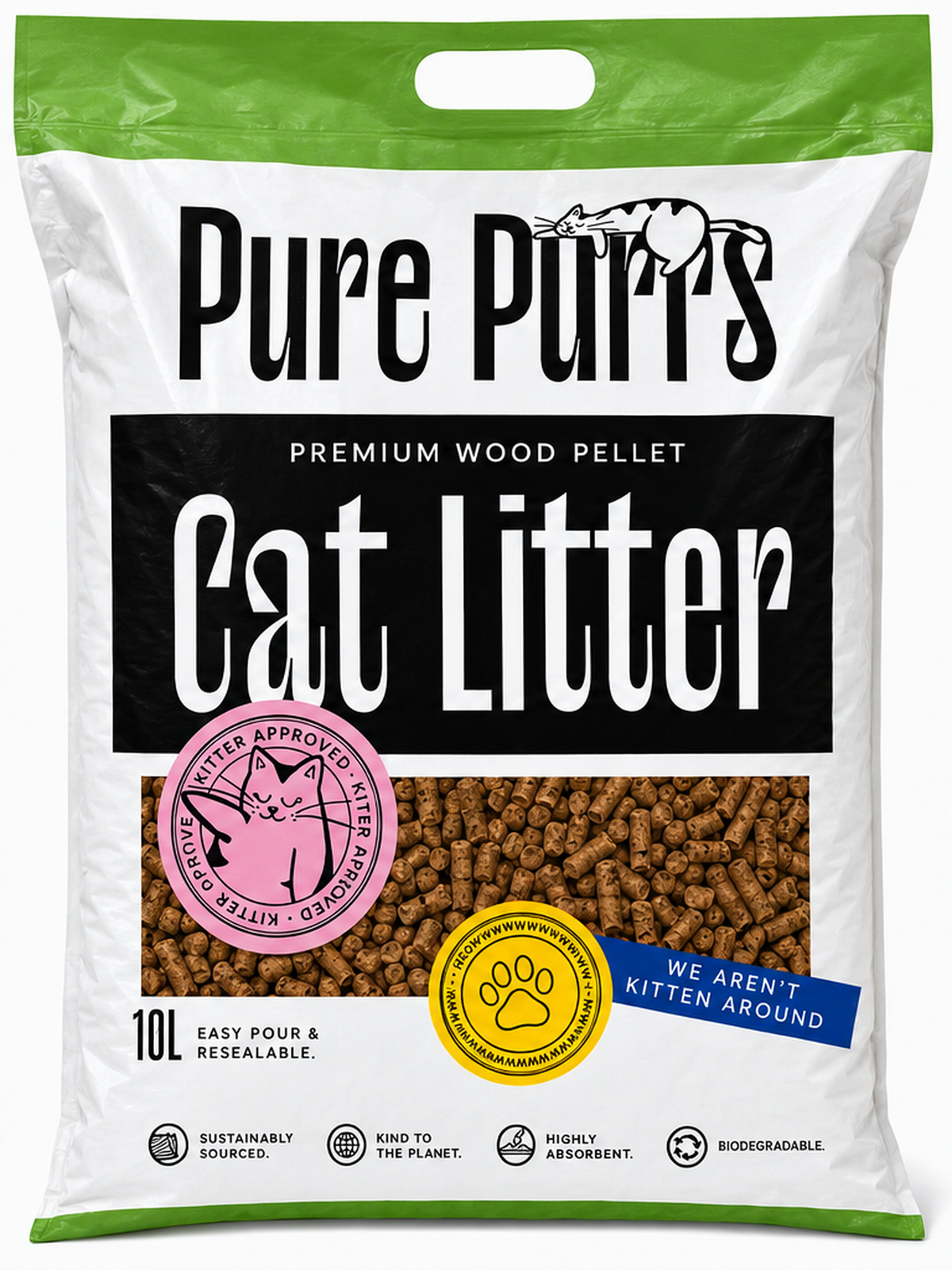 Pure Purrs Cat Litter Premium Wood Pellets